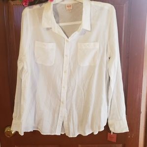 Mossimo/XXL brand new, plain white womens blouse